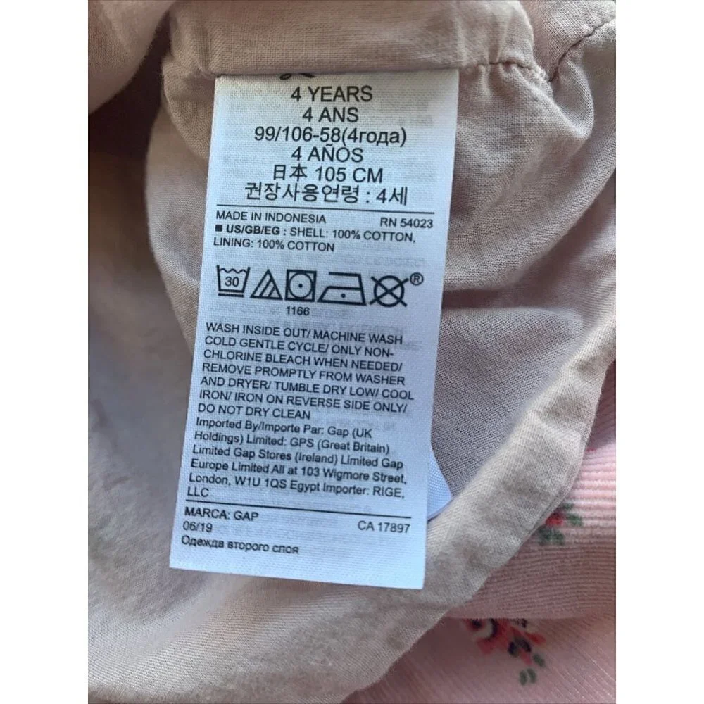 Baby Gap Corduroy Jumper Dress Toddler Girl